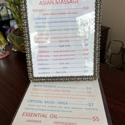 Asian Foot Massage - Updated menu of services