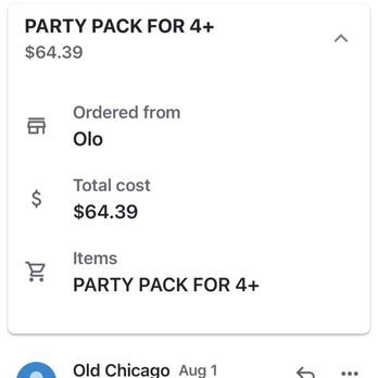 Old Chicago Pizza + Taproom - Receipt - Pizza Near Me - Fayetteville, North Carolina