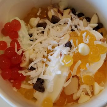 Joghurt - $6.05. Lot of Bursting Boba's, as you can see. Pomegranate Boba as well. - Ice Cream & Frozen Yogurt Near Me - La Habra, California Joghurt - $6.05. Lot of Bursting Boba's, as you can see. Pomegranate Boba as well. - Ice Cream & Frozen Yogurt Near Me - La Habra, California