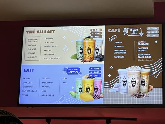 Menu photo 2 L2 Bubble Tea Montreal, QC Menu photo 2 L2 Bubble Tea Montreal, QC