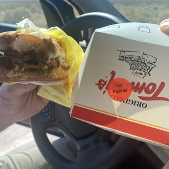 Original Tommy's - We ordered no pickles. And it was even stickered no pickles. And it had pickles. - Burgers Near Me - Las Vegas, Nevada Original Tommy's - We ordered no pickles. And it was even stickered no pickles. And it had pickles. - Burgers Near Me - Las Vegas, Nevada