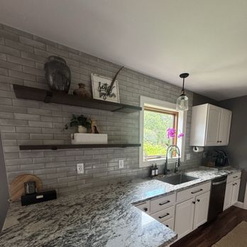 Cobalt Flooring Designs - Back splash is gorgeous with our granite countertop . - Flooring Near Me - West Chicago, Illinois Cobalt Flooring Designs - Back splash is gorgeous with our granite countertop . - Flooring Near Me - West Chicago, Illinois