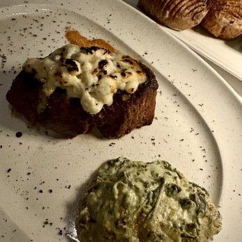 Steak 48 Del Mar - Petite Filet Mignon with blue cheese crust was great. - Steakhouses Near Me - Del Mar, California