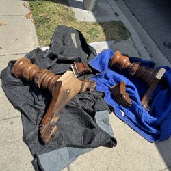 American Van Lines - Hand carved solid wood table legs that were broken into pieces & AVL offered HUNDREDS less than the estimated cost to repair it.
