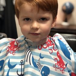 Shipwrecked Barbershop - The before of his first professional cut!