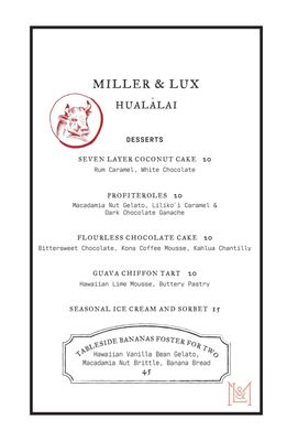 Menu photo 7 Miller & Lux Kailua-Kona, HI Menu photo 7 Miller & Lux Kailua-Kona, HI