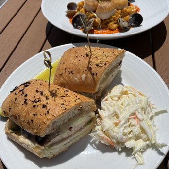 View - Chipotle Chicken Sandwich with cole slaw - Seafood Near Me - Oakdale, New York View - Chipotle Chicken Sandwich with cole slaw - Seafood Near Me - Oakdale, New York