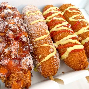 Oh K-Dog - Sweet potato mozz, mozz, classic, half mozz & half dog - Korean Near Me - New York, New York