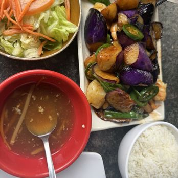 Modern China - Lunch special- Eggplant w/ Shrimp & Scallops - Chinese Near Me - Walnut Creek, California Modern China - Lunch special- Eggplant w/ Shrimp & Scallops - Chinese Near Me - Walnut Creek, California