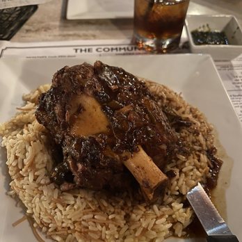 Community Restaurant - a plate of food with rice and meat - Greek Near Me - Cortland, New York