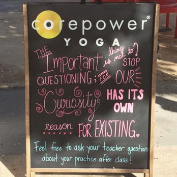 CorePower Yoga - Triangle - Today's sandwich board - Yoga Near Me - Austin, Texas