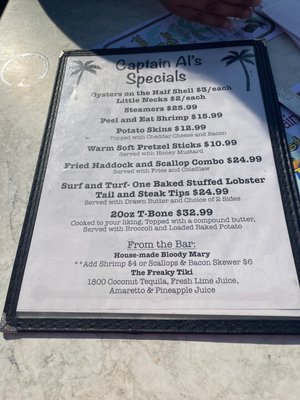 Menu photo 2 Captain Al's Restaurant & Tiki Bar Buzzards Bay, MA