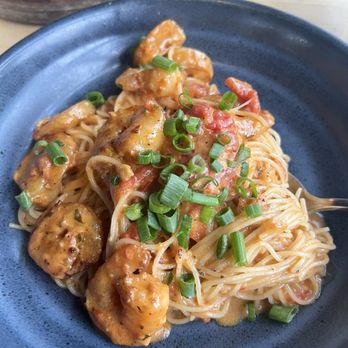 Kitchen Social - Blackened Shrimp Capellini - Cocktail Bars Near Me - Beachwood, Ohio