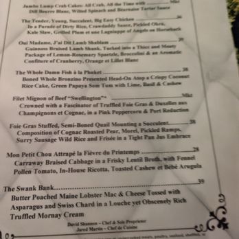 L'Opossum - Entrees menu - New American Near Me - Richmond, Virginia L'Opossum - Entrees menu - New American Near Me - Richmond, Virginia