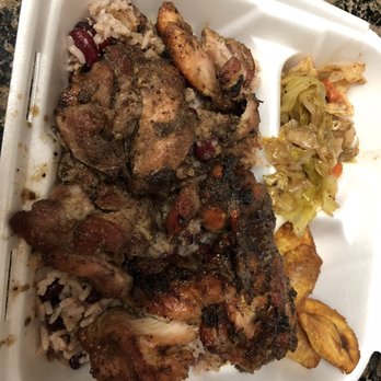 Barrington's Jamaican Kitchen - Jerk chicken plate $10 - Caribbean Near Me - Bakersfield, California