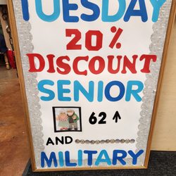 Stilly Thrift Shop - Tuesday 20% discount for seniors and military.