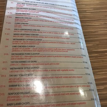 Tay-Ho - Dinner menu - Vietnamese Near Me - Richmond, Virginia Tay-Ho - Dinner menu - Vietnamese Near Me - Richmond, Virginia