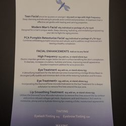 Integrity Esthetics - "Menu" page 2