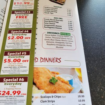 Highland Grill And Pizzeria - Pizza Near Me - Braintree, Massachusetts