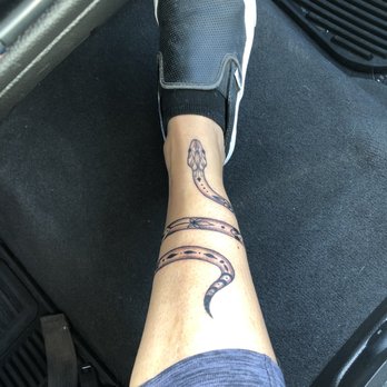 Queens of Needles - Ankle wrap snake done by madi - Tattoo Near Me - Northridge, California Queens of Needles - Ankle wrap snake done by madi - Tattoo Near Me - Northridge, California