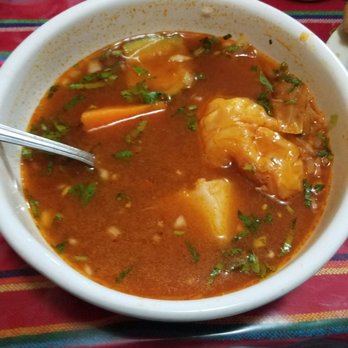 Ana's Taquería - a bowl of soup with shrimp and vegetables - Mexican Near Me - Dallas, Texas