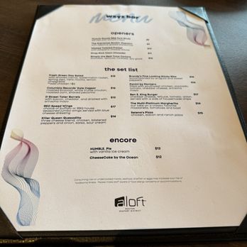 W XYZ Bar - Menu - Venues & Event Spaces Near Me - Boston, Massachusetts