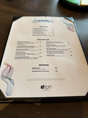 Menu photo 2 W XYZ Bar Boston, MA