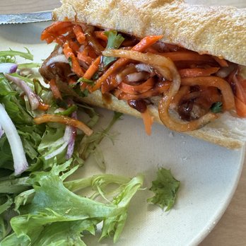 The Root Cafe - Tofu Bahn Mi - Cafes Near Me - Little Rock, Arkansas