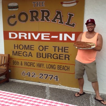 Corral Drive In - The "Tsunami Burger"!!!!! - Burgers Near Me - Long Beach, Washington