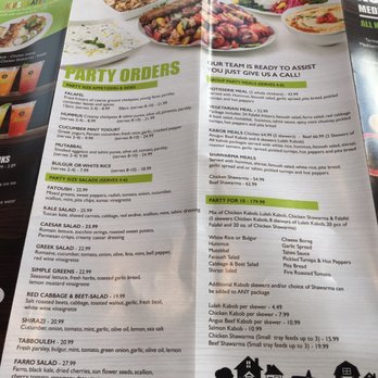Tarme Mediterranean Grill - Catering menu - Mediterranean Near Me - Glendale, California