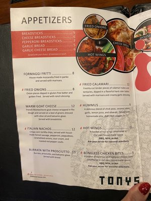 Menu photo 6 Tony's La Pizzeria Cedar Falls, IA Menu photo 6 Tony's La Pizzeria Cedar Falls, IA