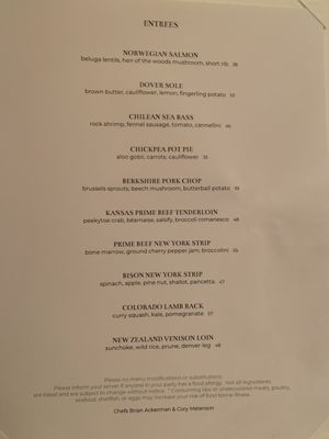 Menu photo 1 Splendido At The Chateau Beaver Creek, CO