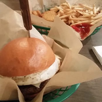 P'unk Burger - The burgers are Always Sunny in EPA and The Big Man on Campus. The sides was thin cut fries with sea salt and pickle chips. - Burgers Near Me - Philadelphia, Pennsylvania