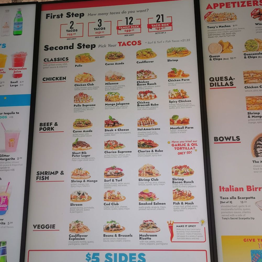 Tony's Tacos - Menu February 2025 - Italian Near Me - Huntington, New York Tony's Tacos - Menu February 2025 - Italian Near Me - Huntington, New York