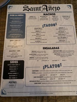 Menu photo 4 Saint Anejo Nashville, TN