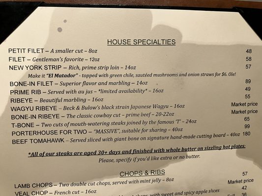 Menu photo 3 The Bull Ring Santa Fe, NM Menu photo 3 The Bull Ring Santa Fe, NM