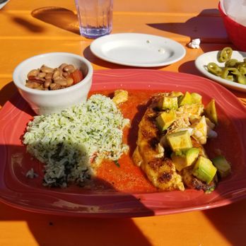 Pablo's Mexican Kitchen - Snapper Chipotle along with their yummy charro beans - Mexican Near Me - Richmond, Texas Pablo's Mexican Kitchen - Snapper Chipotle along with their yummy charro beans - Mexican Near Me - Richmond, Texas