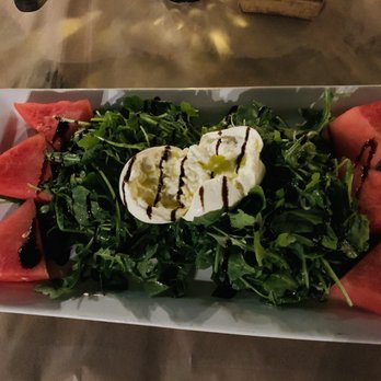 Toscana - Arugula salad with watermelon - Pizza Near Me - Solvang, California Toscana - Arugula salad with watermelon - Pizza Near Me - Solvang, California