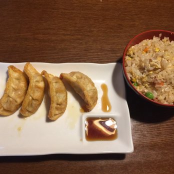 Kawa Sushi - Veggie gyoza and veggie friend rice (rice did have egg in it, for the vegans). - Sushi Bars Near Me - Massapequa, New York Kawa Sushi - Veggie gyoza and veggie friend rice (rice did have egg in it, for the vegans). - Sushi Bars Near Me - Massapequa, New York