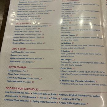 Pacha Nikkei - Menu as of 8/22/25 - Peruvian Near Me - Houston, Texas Pacha Nikkei - Menu as of 8/22/25 - Peruvian Near Me - Houston, Texas