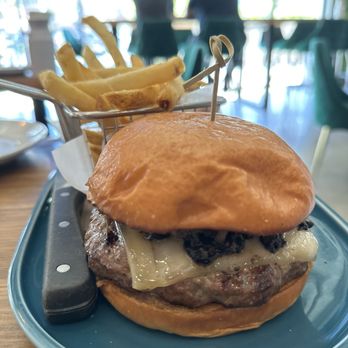 Water Tower Kitchen - Mushroom Swiss Burger - New American Near Me - Campbell, California Water Tower Kitchen - Mushroom Swiss Burger - New American Near Me - Campbell, California