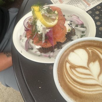 Urth Caffe - D'Lox toast and Strong Italia latte. - Coffee & Tea Near Me - Laguna Beach, California Urth Caffe - D'Lox toast and Strong Italia latte. - Coffee & Tea Near Me - Laguna Beach, California