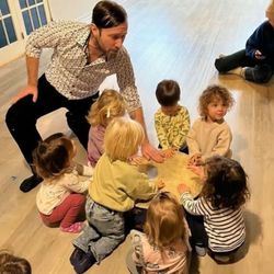 Tunes for Tykes - Brian engaging toddlers with songs and rhythm activities during a mommy and me class in Brooklyn