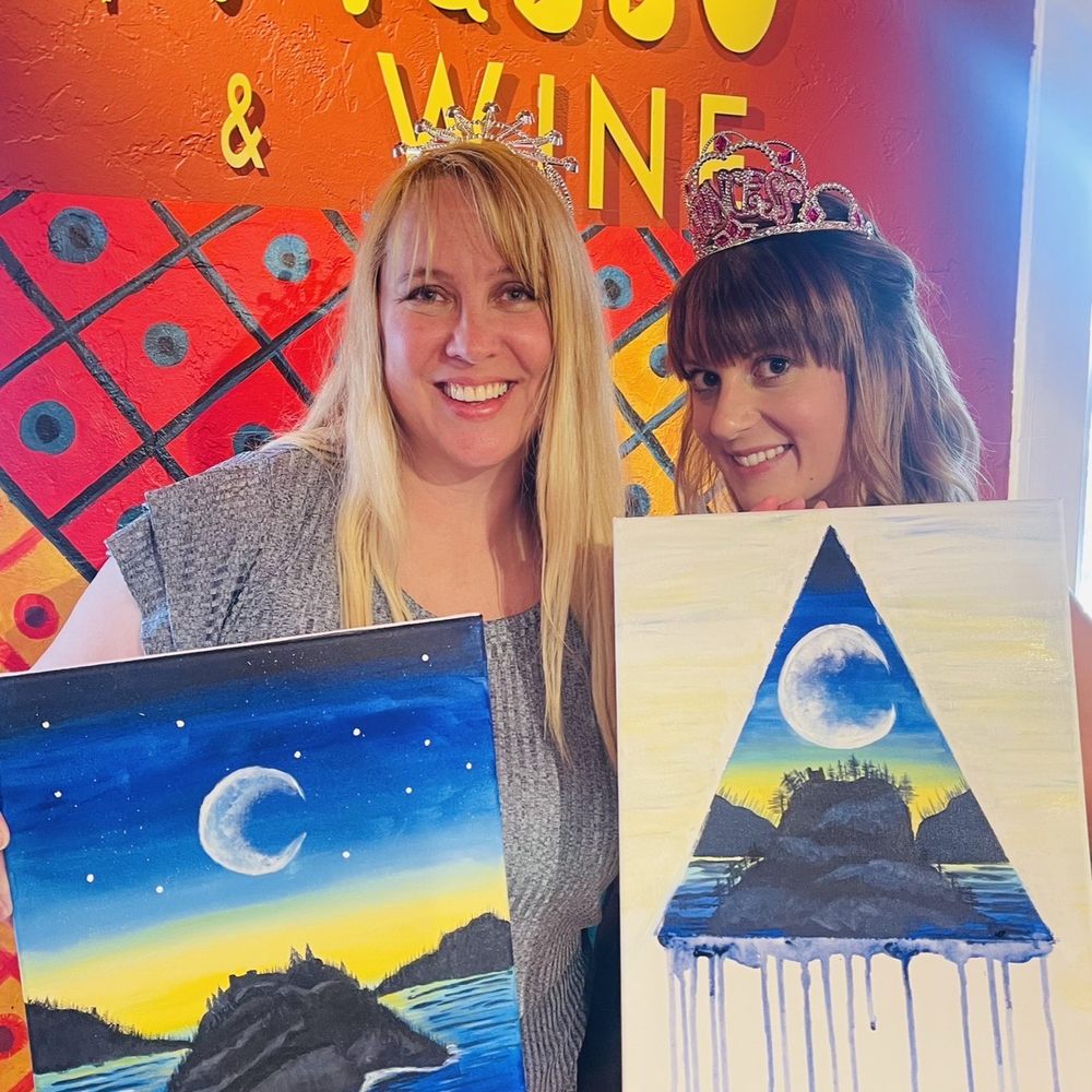 Picasso & Wine Midtown - Finished birthday art - Paint & Sip Near Me - Reno, Nevada Picasso & Wine Midtown - Finished birthday art - Paint & Sip Near Me - Reno, Nevada