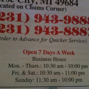 China Lee - phone and hours - Chinese Near Me - Traverse City, Michigan