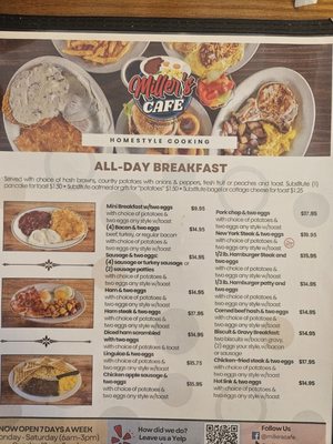 Menu photo 1 Miller's Cafe Antioch, CA