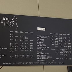 Moka Joe - Coffee Menu