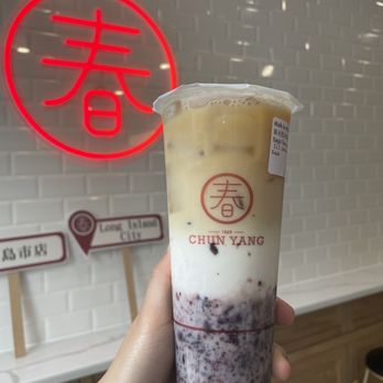 Chun Yang Tea - Purple rice sago oolong tea - Bubble Tea Near Me - Long Island City, New York Chun Yang Tea - Purple rice sago oolong tea - Bubble Tea Near Me - Long Island City, New York