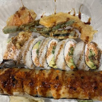 Sushiland - Top- Shrimp Tempura Roll $10.50 Bottom Lion King $14.95 - Japanese Near Me - Hayward, California Sushiland - Top- Shrimp Tempura Roll $10.50 Bottom Lion King $14.95 - Japanese Near Me - Hayward, California