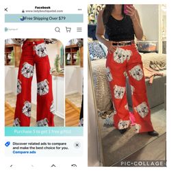 Lady Boutique - My pants are coral not red and there is a two headed Bulldog on the crotch